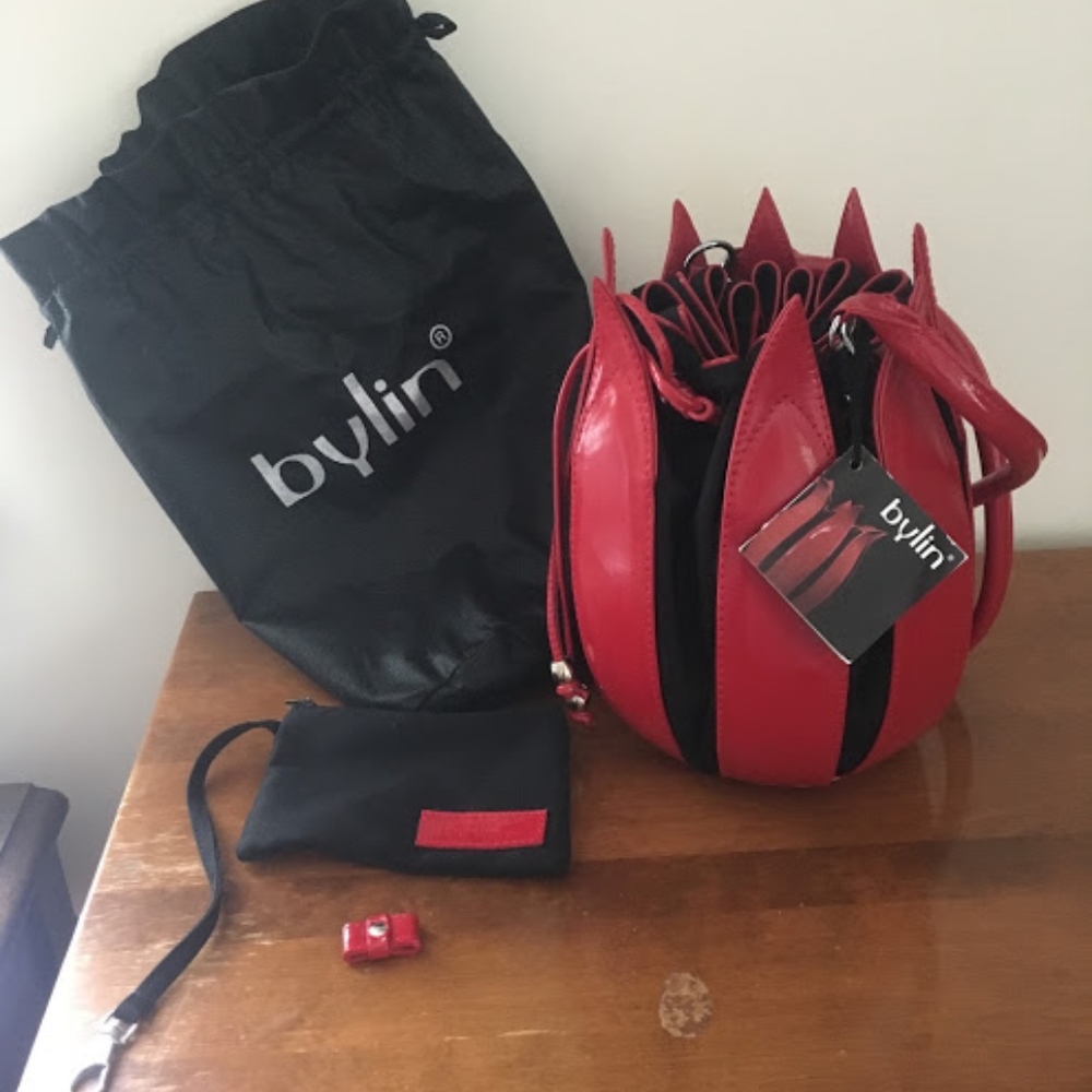 by-Lin Dutch Tulip Enamel Bag NWT